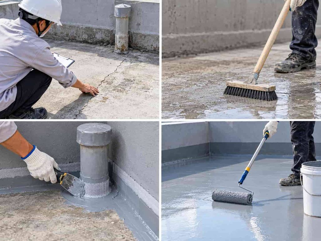 Những bước thi công chống thấm Polyurethane không nên bỏ qua